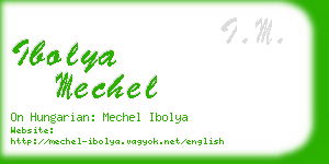 ibolya mechel business card